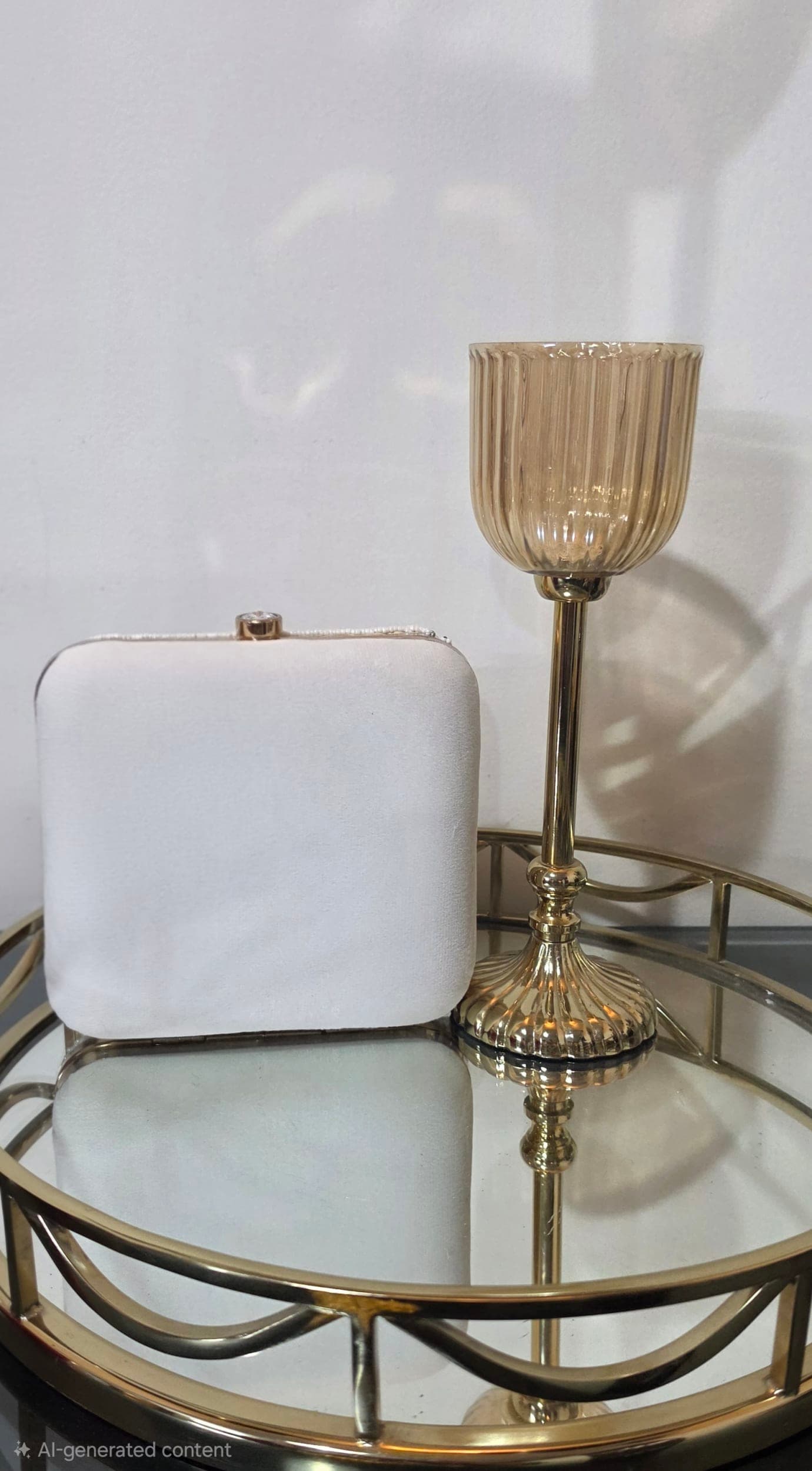 Stella Silver Geometric Clutch