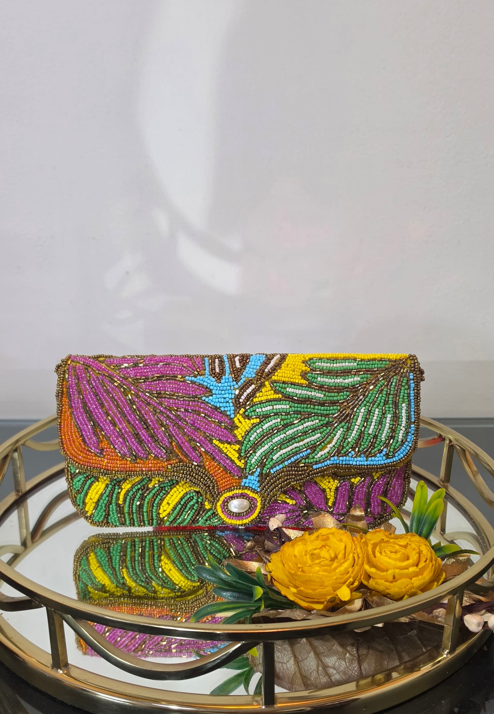 Piuma Feather Envelope Clutch