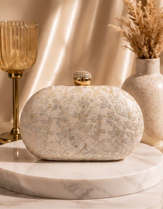 Bianca Ivory Dome Clutch