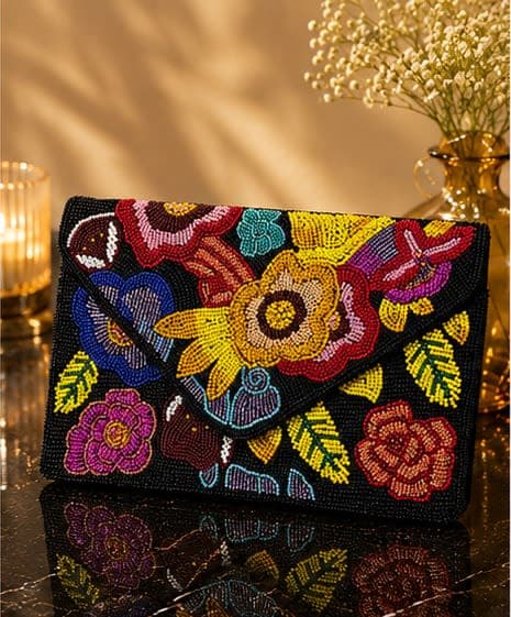 Fiore Noir Envelope Clutch