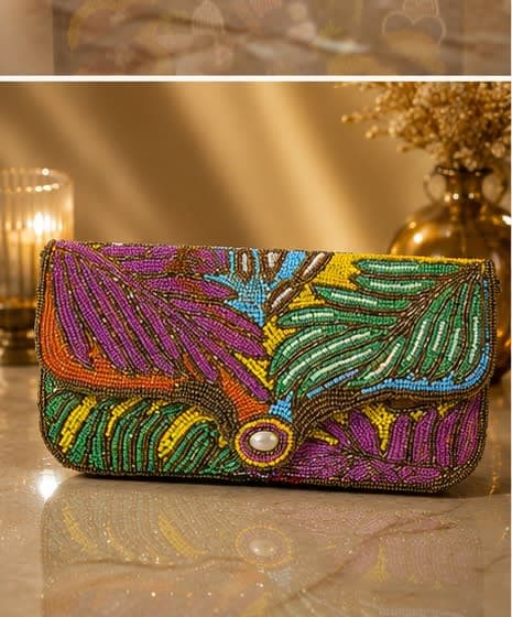 Piuma Feather Envelope Clutch